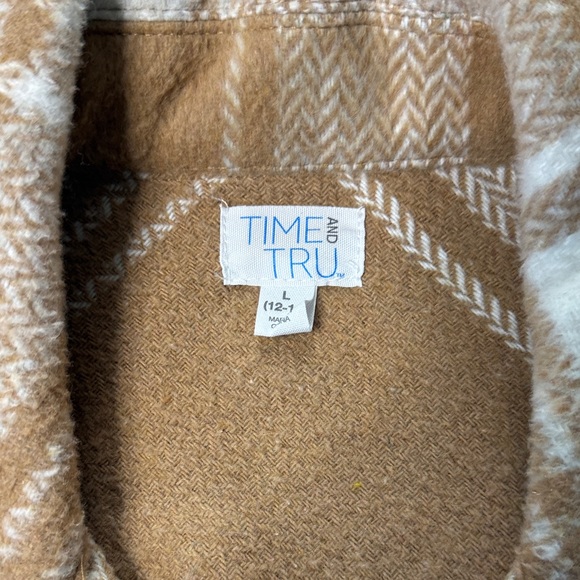 Time and Tru Brown Plaid Jacket - Picture 2 of 6